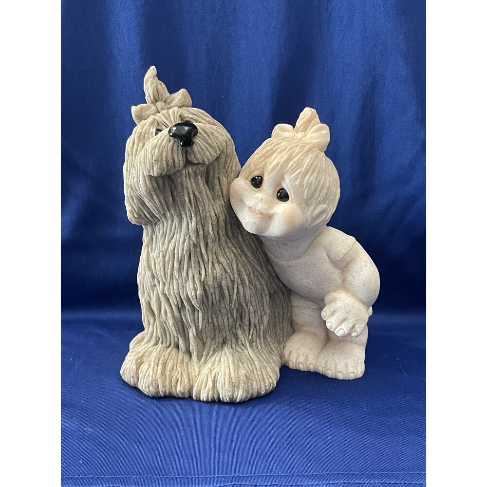 Quarry Kids Darlene and Doogie Figurine Girl and Dog